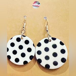 Polka dot earrings fun!